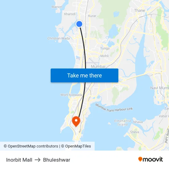 Inorbit Mall to Bhuleshwar map