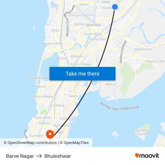 Barve Nagar to Bhuleshwar map