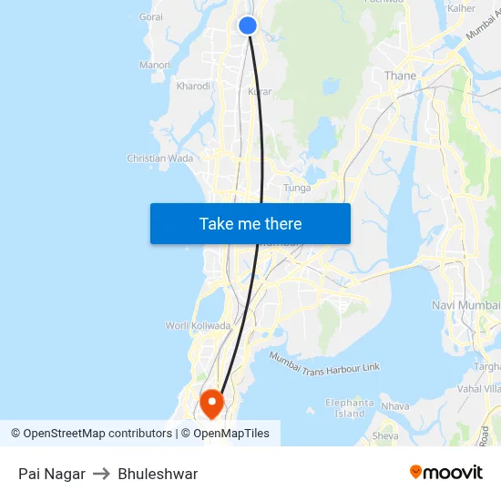 Pai Nagar to Bhuleshwar map