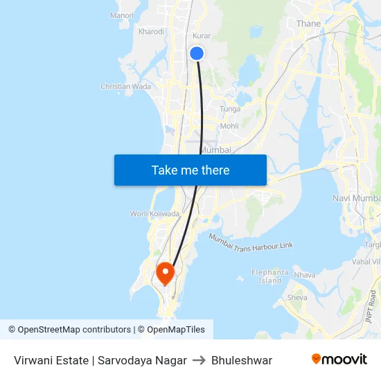 Virwani Estate | Sarvodaya Nagar to Bhuleshwar map