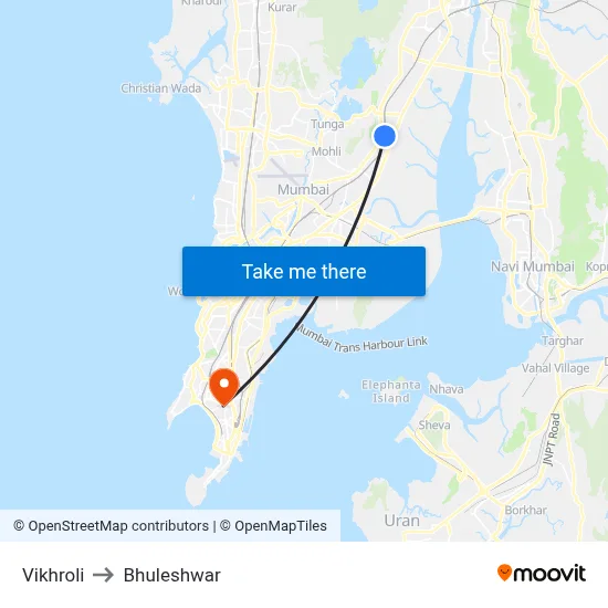 Vikhroli to Bhuleshwar map