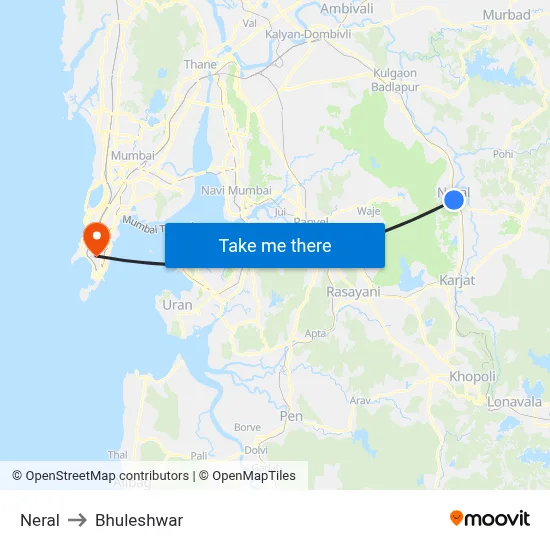 Neral to Bhuleshwar map