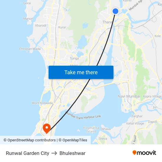 Runwal Garden City to Bhuleshwar map