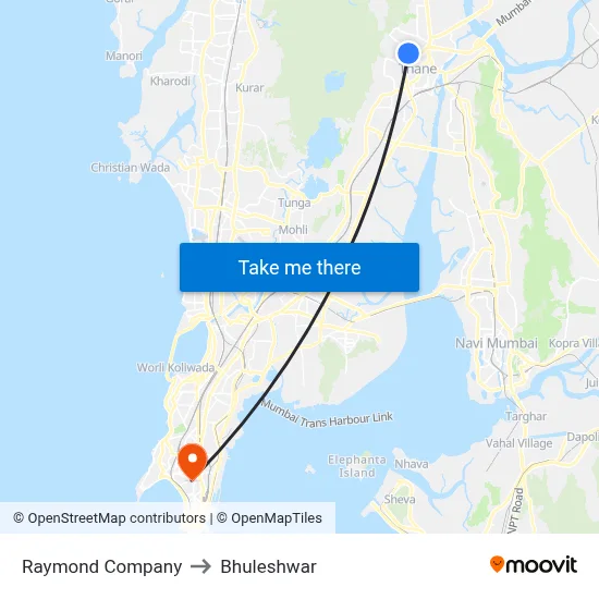 Raymond Company to Bhuleshwar map