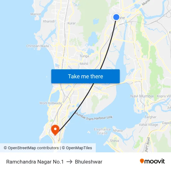 Ramchandra Nagar No.1 to Bhuleshwar map
