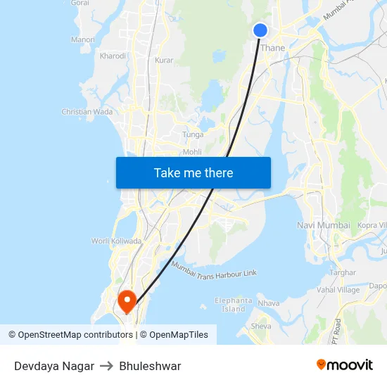 Devdaya Nagar to Bhuleshwar map