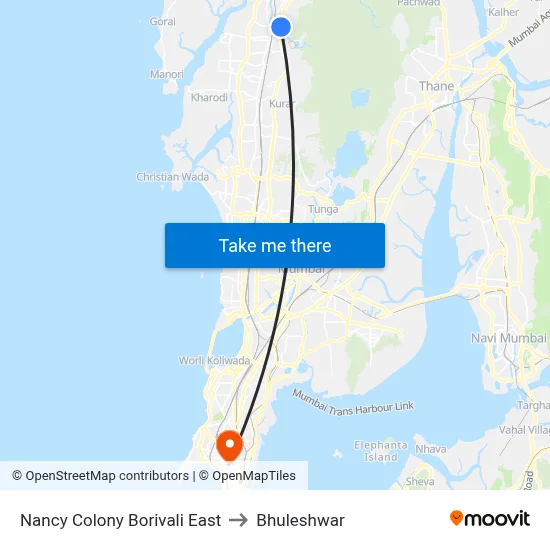Nancy Colony Borivali East to Bhuleshwar map