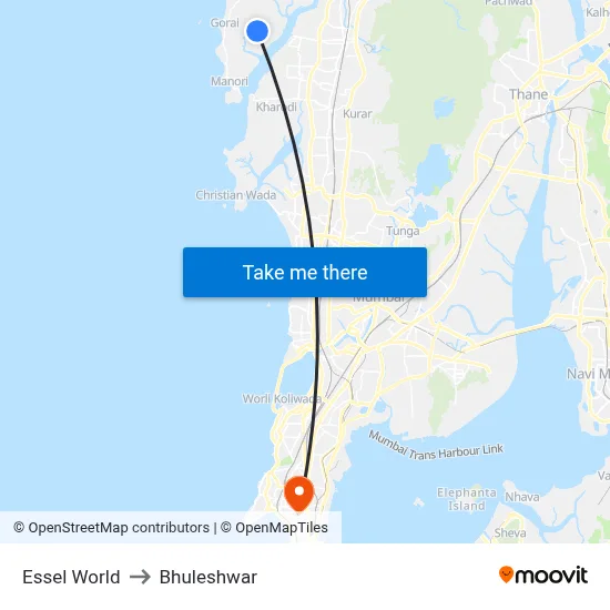 Essel World to Bhuleshwar map