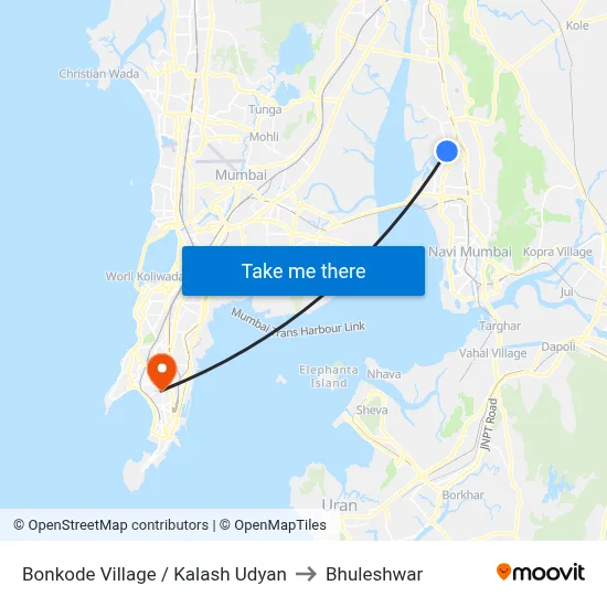 Bonkode Village / Kalash Udyan to Bhuleshwar map