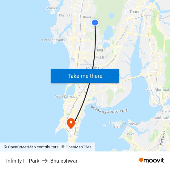 Infinity IT Park to Bhuleshwar map