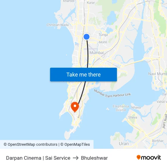Darpan Cinema | Sai Service to Bhuleshwar map