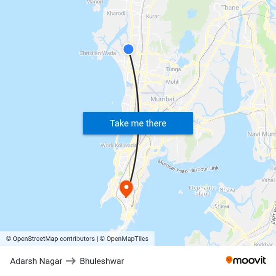 Adarsh Nagar to Bhuleshwar map