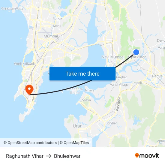 Raghunath Vihar to Bhuleshwar map