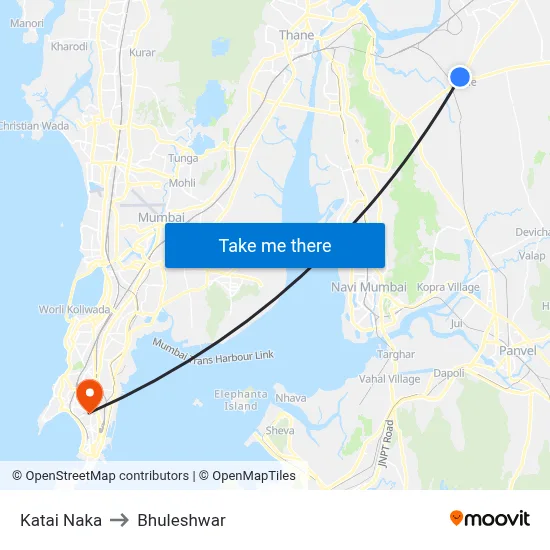 Katai Naka to Bhuleshwar map