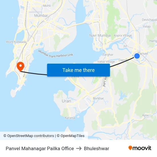 Panvel Mahanagar Pailka Office to Bhuleshwar map
