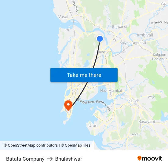 Batata Company to Bhuleshwar map