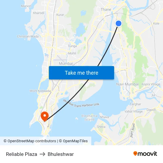 Reliable Plaza to Bhuleshwar map