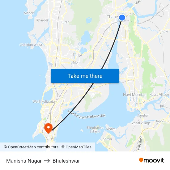 Manisha Nagar to Bhuleshwar map