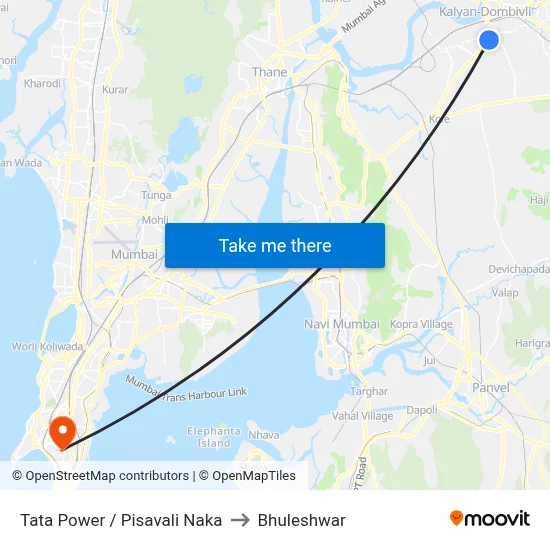 Tata Power / Pisavali Naka to Bhuleshwar map