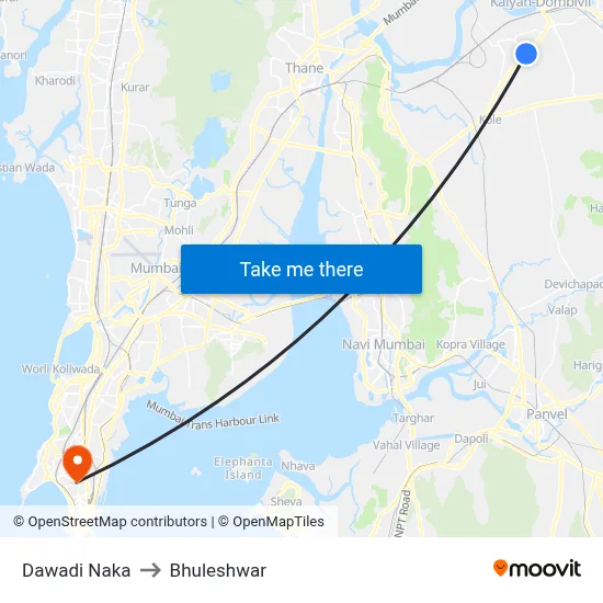 Dawadi Naka to Bhuleshwar map
