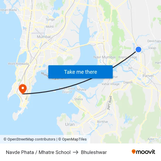Navde Phata / Mhatre School to Bhuleshwar map