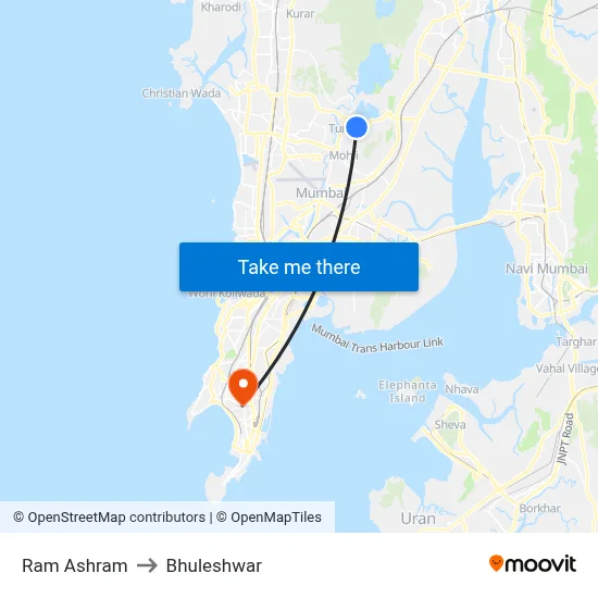 Ram Ashram to Bhuleshwar map