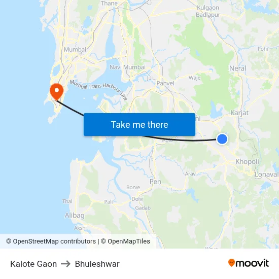 Kalote Gaon to Bhuleshwar map