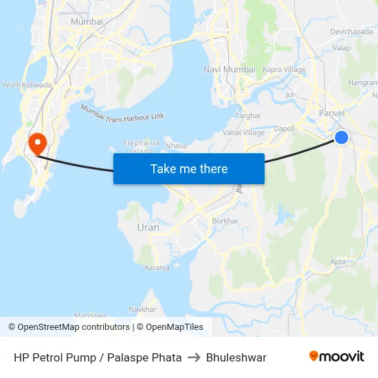 HP Petrol Pump / Palaspe Phata to Bhuleshwar map