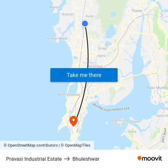 Pravasi Industrial Estate to Bhuleshwar map
