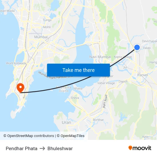 Pendhar Phata to Bhuleshwar map