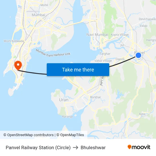 Panvel Railway Station (Circle) to Bhuleshwar map