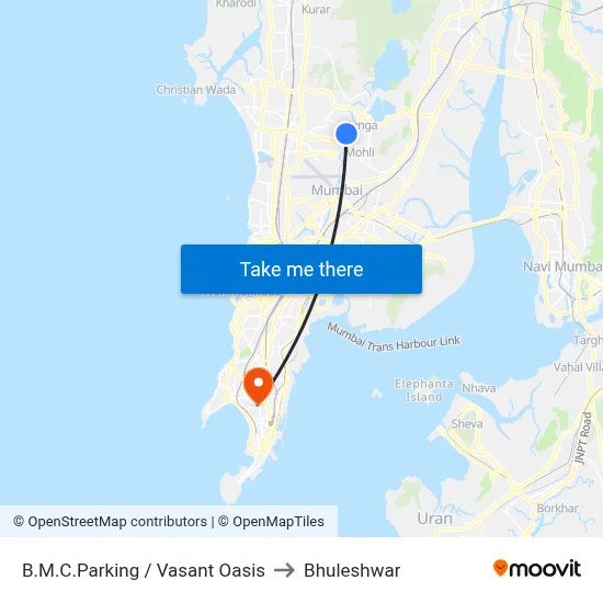 B.M.C.Parking / Vasant Oasis to Bhuleshwar map