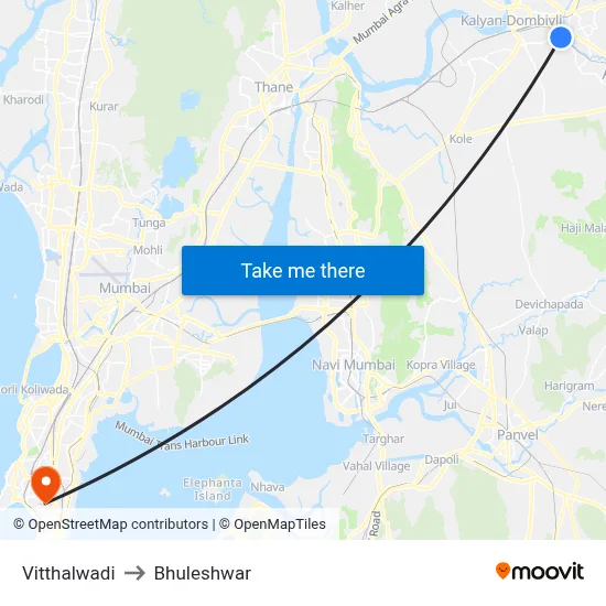 Vitthalwadi to Bhuleshwar map