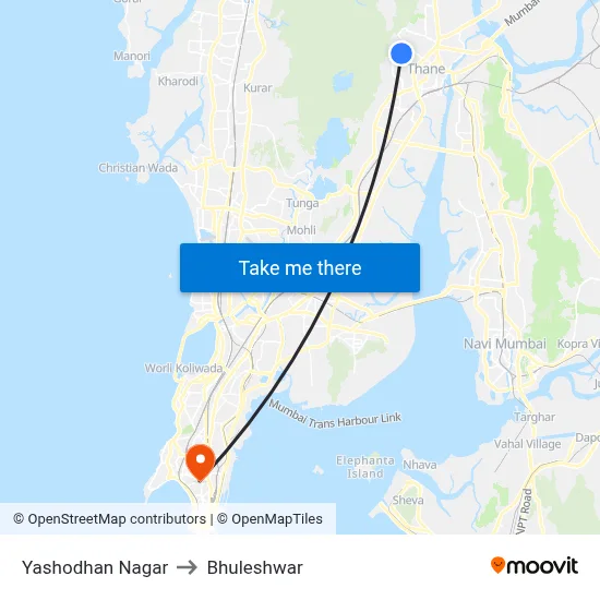 Yashodhan Nagar to Bhuleshwar map