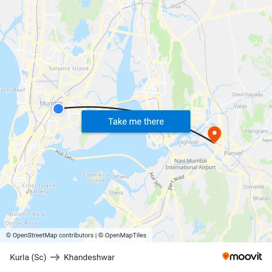 Kurla (Sc) to Khandeshwar map