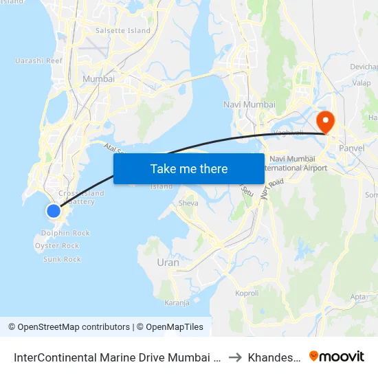 InterContinental Marine Drive Mumbai an IHG Hotel to Khandeshwar map