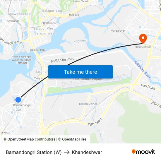 Bamandongri Station (W) to Khandeshwar map