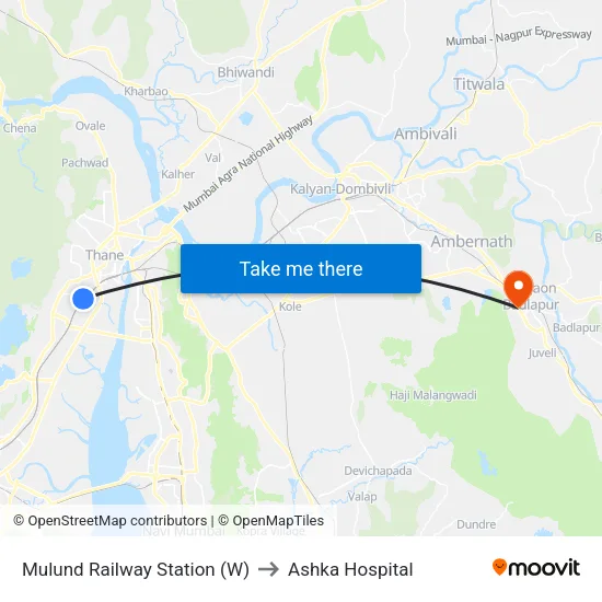 Mulund Railway Station (W) to Ashka Hospital map