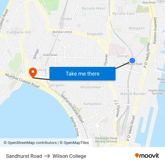 Sandhurst Road to Wilson College map