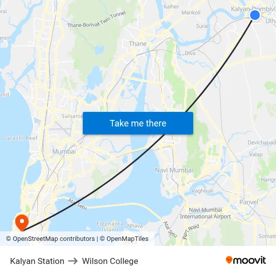Kalyan Station to Wilson College map