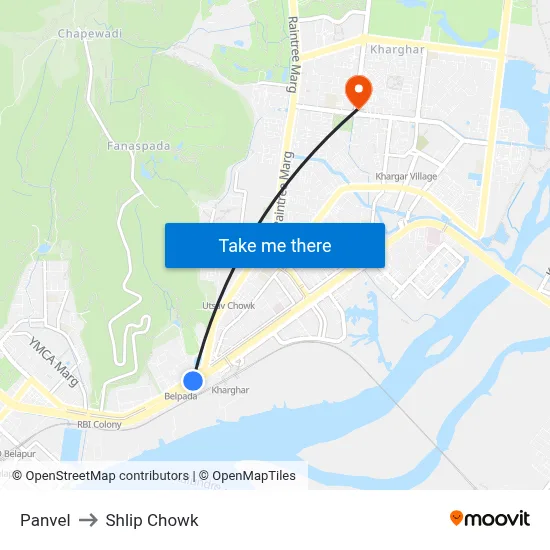 Panvel to Shlip Chowk map