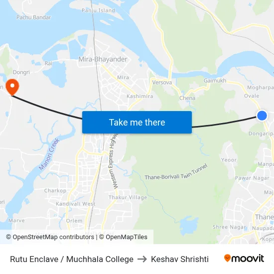Rutu Enclave / Muchhala College to Keshav Shrishti map