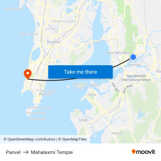 पनवेल to महालक्ष्मी मंदिर map