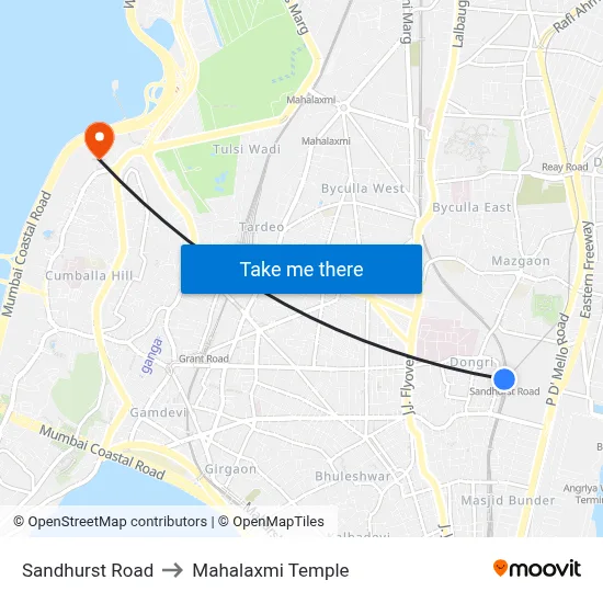 Sandhurst Road to Mahalaxmi Temple map
