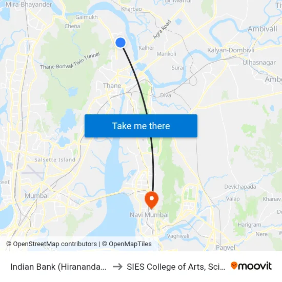 Indian Bank (Hiranandani) | Forest Avenue to SIES College of Arts, Science & Commerce map