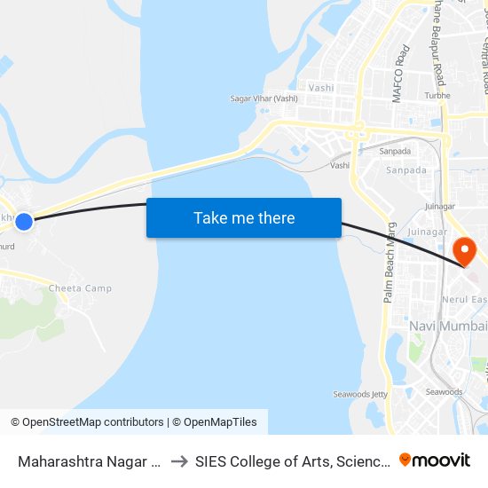 Maharashtra Nagar (Mankhurd) to SIES College of Arts, Science & Commerce map