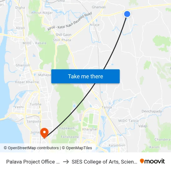 Palava Project Office / Petrol Pump to SIES College of Arts, Science & Commerce map