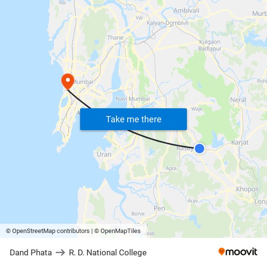 Dand Phata to R. D. National College map