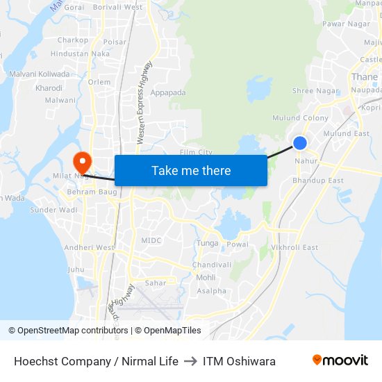 Hoechst Company / Nirmal Life to ITM Oshiwara map