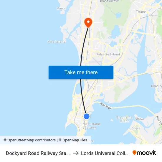 Dockyard Road Railway Station to Lords Universal College map